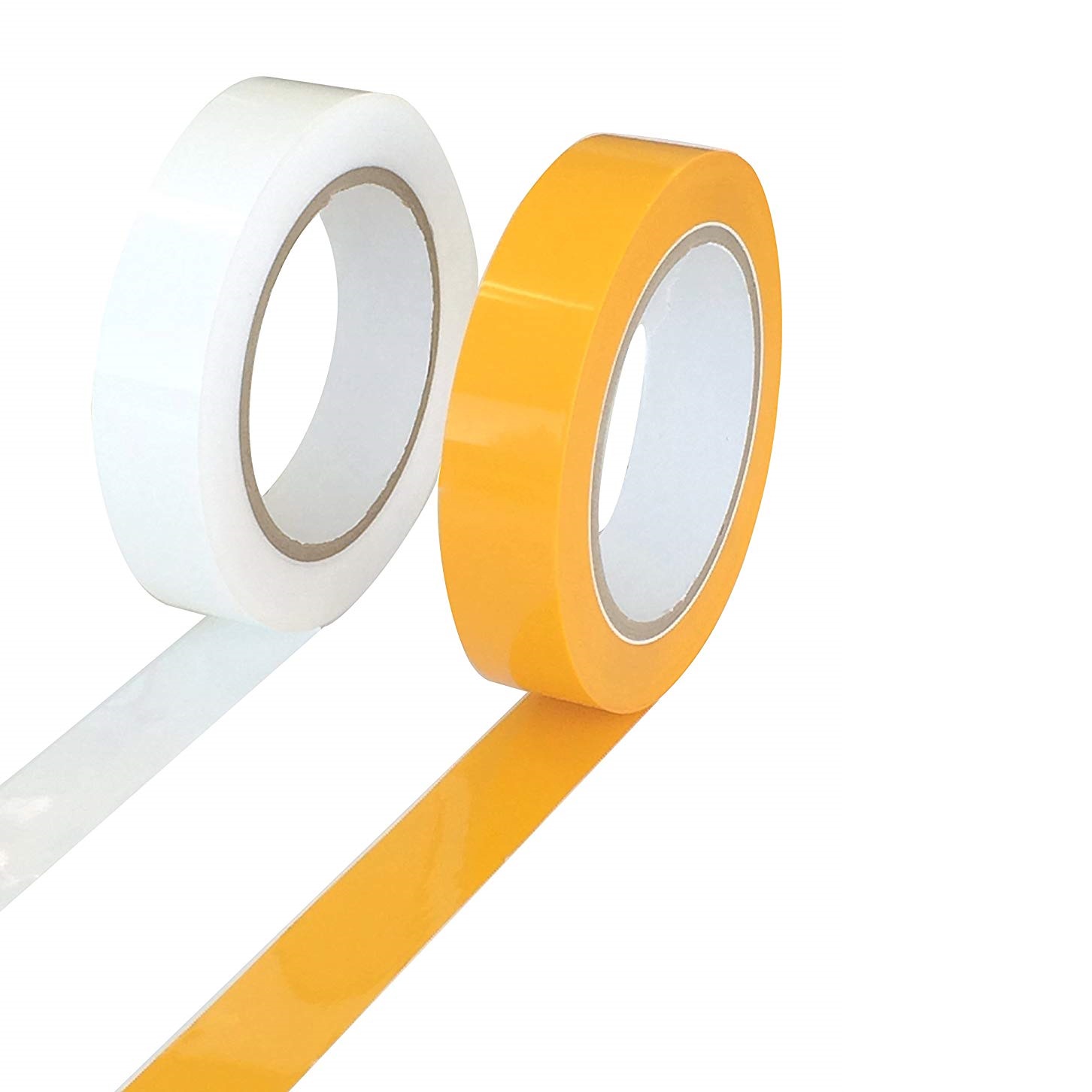 厚手PVCラインテープ 黄 幅100mmx 22m 厚0.2mm はく離紙なし 樹脂芯 PVC - 2