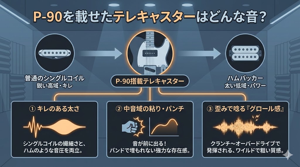 P-90を載せたテレキャスターはどんな音？